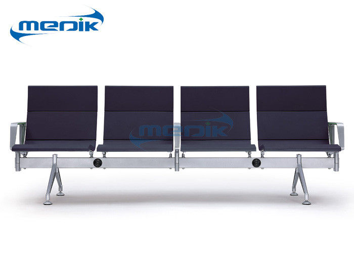 क्लिनिक के लिए 4 सीटर अस्पताल फर्नीचर कुर्सियां ​​- रोल स्टील फ्रेम